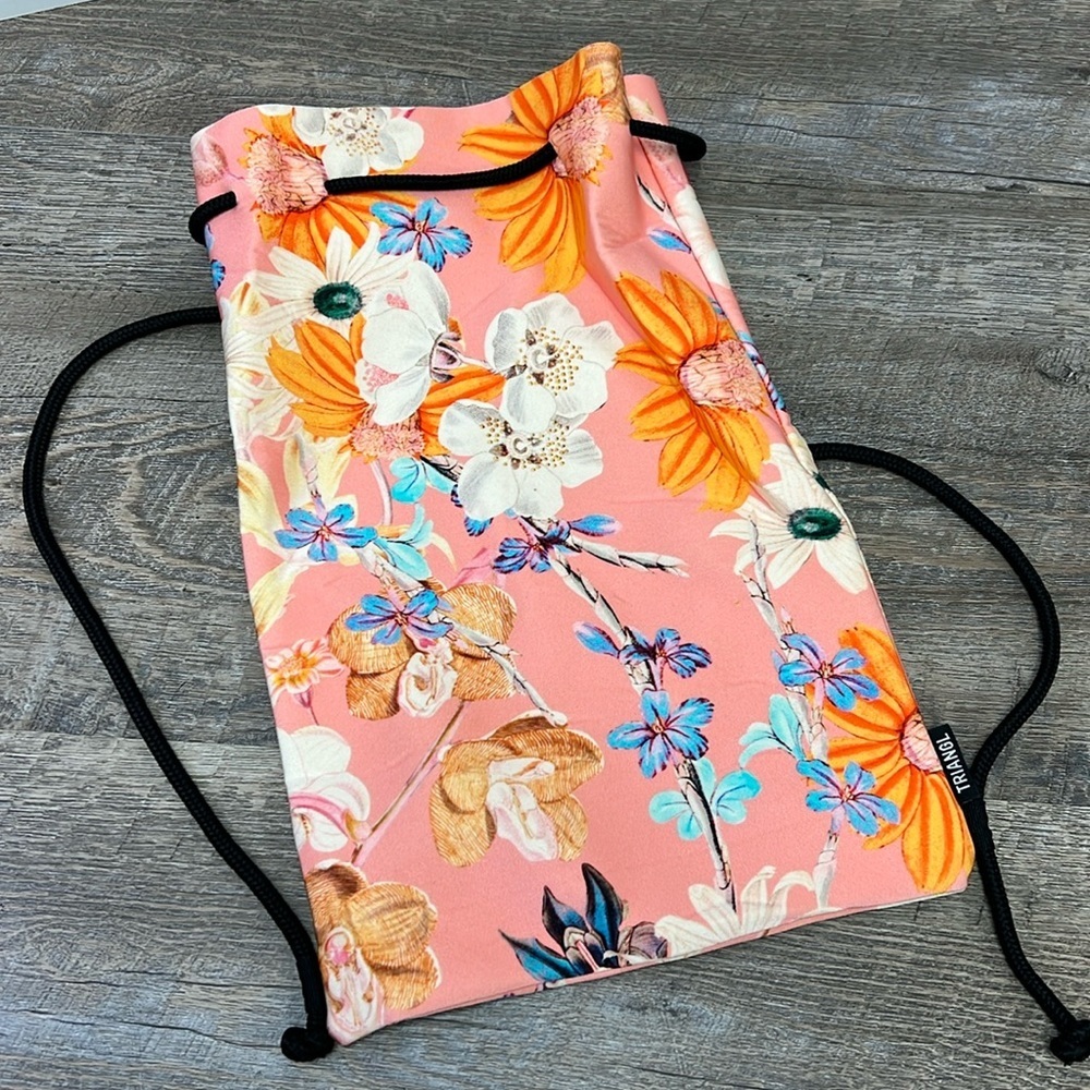 Triangl Floral Neoprene Drawstring Backpack/Sling